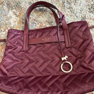 Radley London Quilted Burgundy Tote Bag